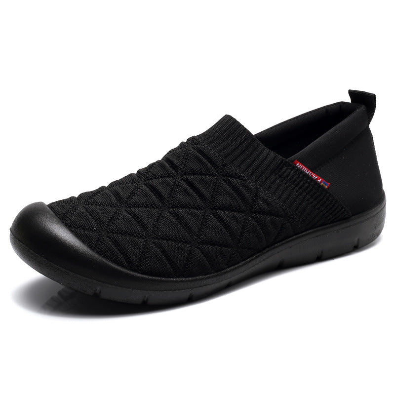 Spring Casual Slip-On Beijing Cloth Shoes Lightweight Flat Shoes Soft Sole Comfortable Versatile Mom Shoes
